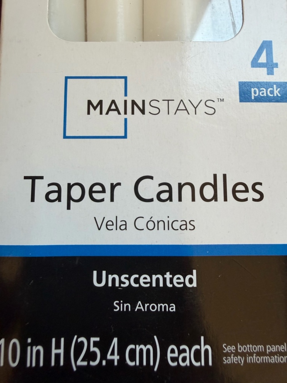 Mainstays White Taper Candles - Set of 2 (4 Packs) - Picture 2 of 3